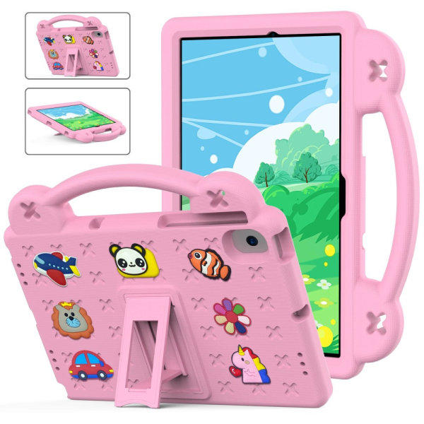 Iskunkestävä EVA-suojus Samsung Galaxy Tab A8 10.5 Kickstand Pink