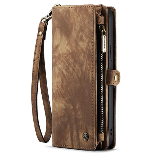 CaseMe Multi-Slot 2 i 1 Pungetui iPhone 14 Pro Max Brun
