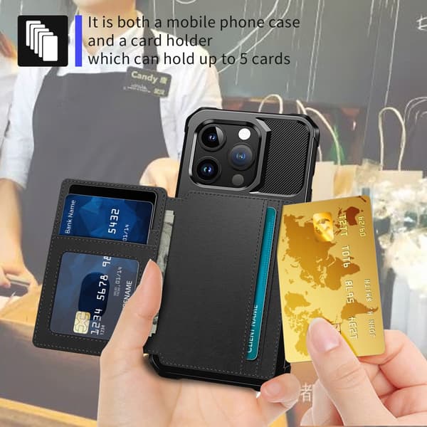 Multi-Slot Skal iPhone 15 Pro Max Svart
