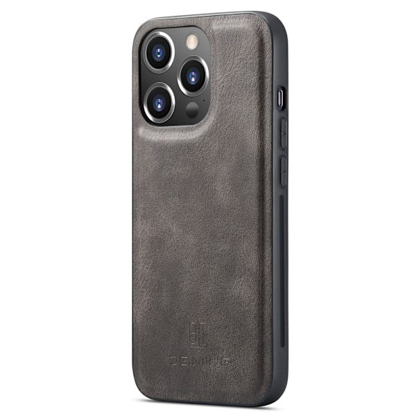 DG.MING 2-in-1 Magnet Plånboksfodral iPhone 15 Pro Brun