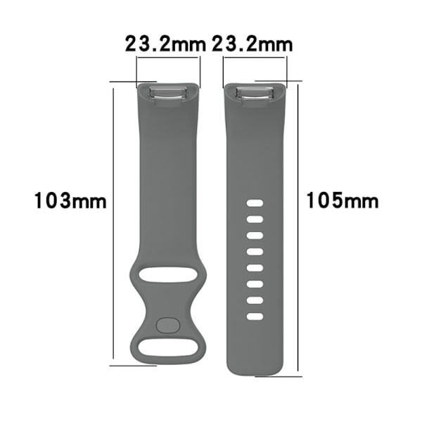 Silikonarmband Fitbit Charge 6 Svart (S)