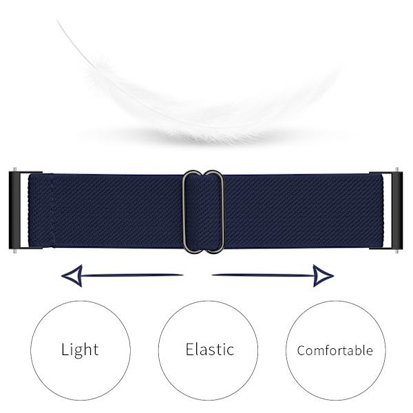 Elastisk Nylonrem til Samsung Galaxy Watch 7 44mm Mørkeblå