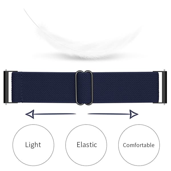 Elastiskt Nylonarmband Samsung Galaxy Watch 7 44mm Mörkblå
