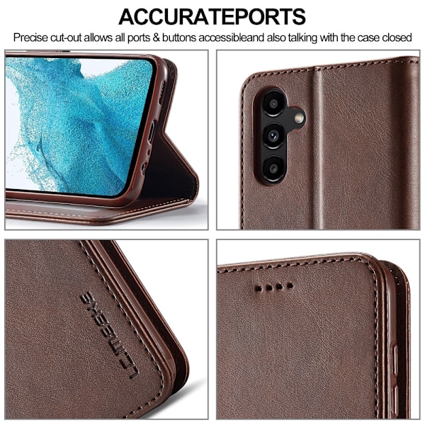 LC.IMEEKE Plånboksfodral Samsung Galaxy S24 FE Brun