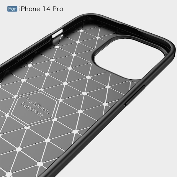 Carbon Shockproof TPU Case iPhone 14 Pro Black