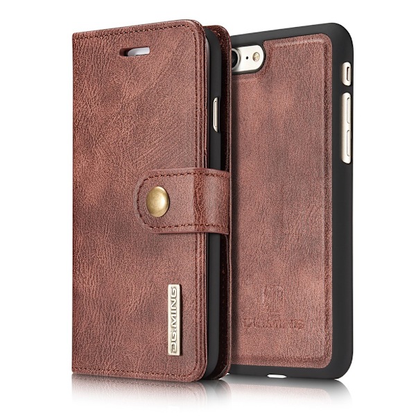 DG.MING 2-i-1 Magnet Pung iPhone 7/8/SE Rød