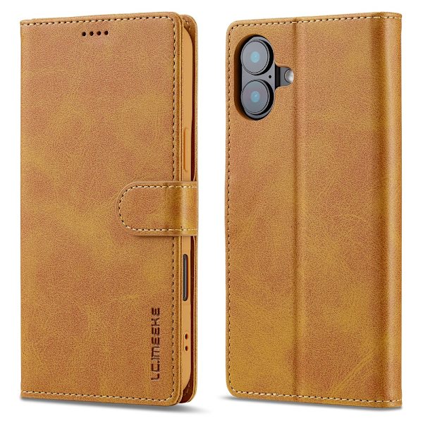 LC.IMEEKE Pungetui iPhone 16 Cognac