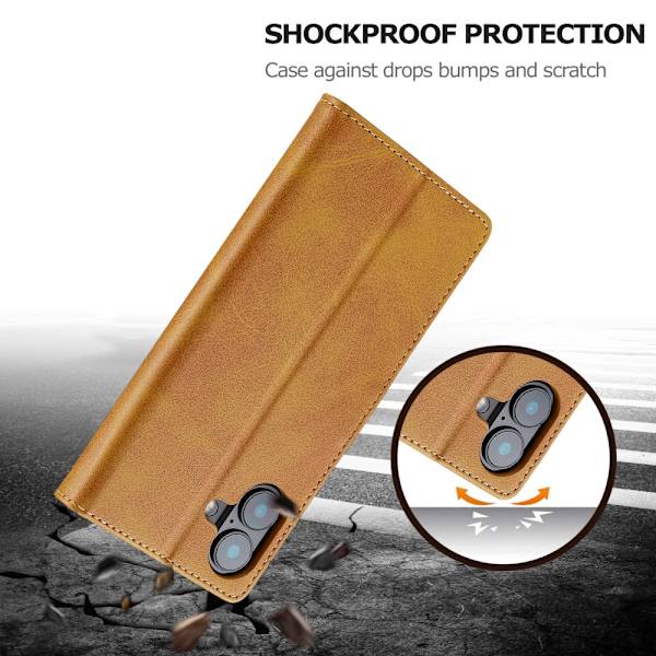 LC.IMEEKE Pungetui iPhone 16 Cognac