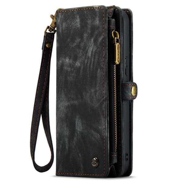 CaseMe Multi-Slot 2 i 1 Plånboksfodral iPhone 14 Pro Max Musta