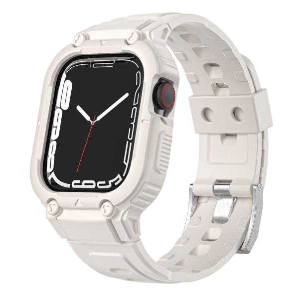 Apple Watch Ultra 2 49mm Stöttåligt Skal + Armband Beige