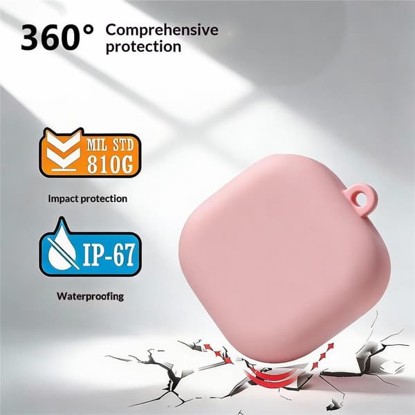 Silikonskal Med Karbinhake Samsung Galaxy Buds 4 Pro Rosa