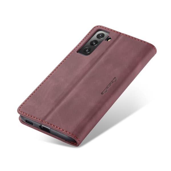 CaseMe Slim Plånboksfodral Samsung Galaxy S21 FE Röd