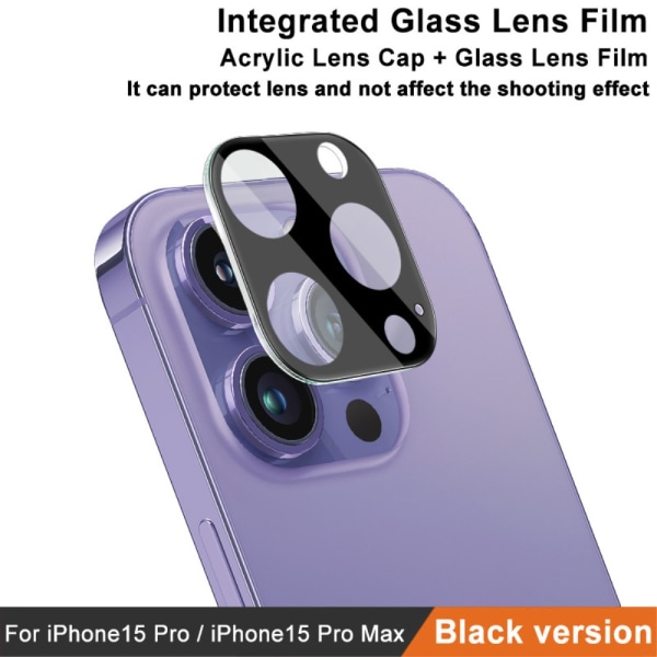 Imak Hærdet Glas Linsebeskyttelse iPhone 15 Pro/iPhone 15 Pro Max Sort