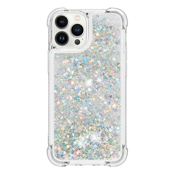 Glitter Bling TPU Skal iPhone 14 Pro Silver