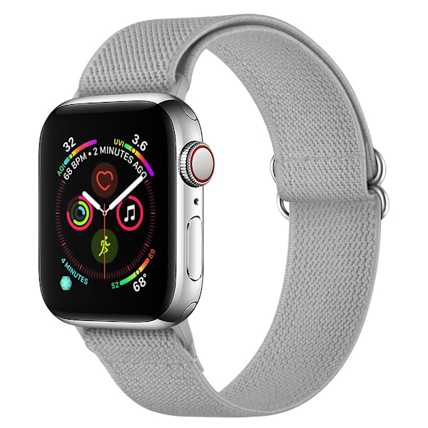 Elastiskt Nylonarmband Apple Watch Series 10 46mm Grå