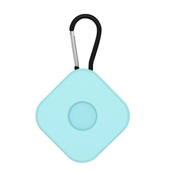 Silikonecover Square Med Karabinhage Apple AirTag Blå