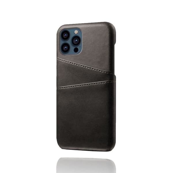 Læderskal med kortholder iPhone 13 Pro Max Sort