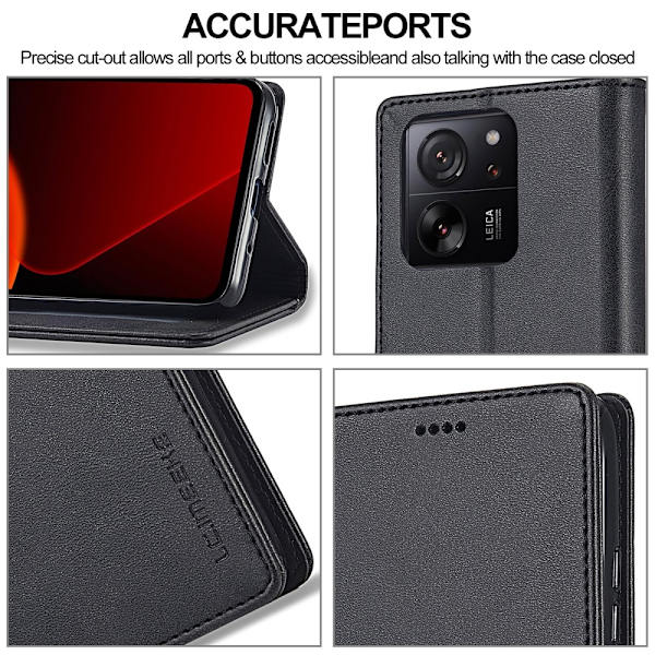 LC.IMEEKE Lompakkokotelo Xiaomi 13T Musta