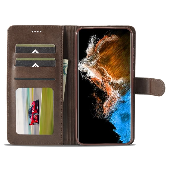 LC.IMEEKE lompakkokotelo Samsung Galaxy S23 Plus ruskea