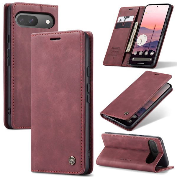 CaseMe Slim Wallet Case Google Pixel 9 Pro Rød