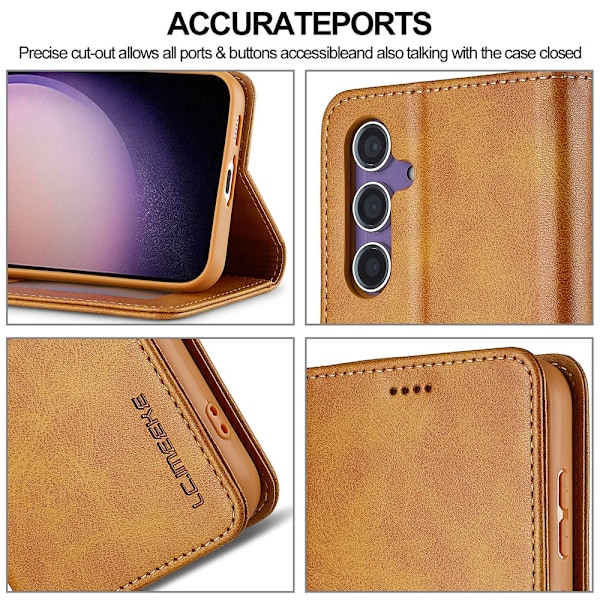 LC.IMEEKE Plånboksfodral Samsung Galaxy A16 Cognac