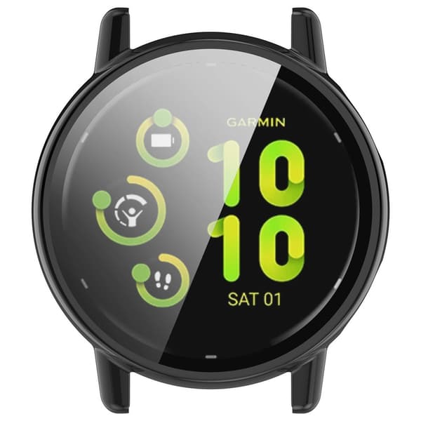 Cover til Garmin Vivoactive 5 Hård Plast + Glas Sort