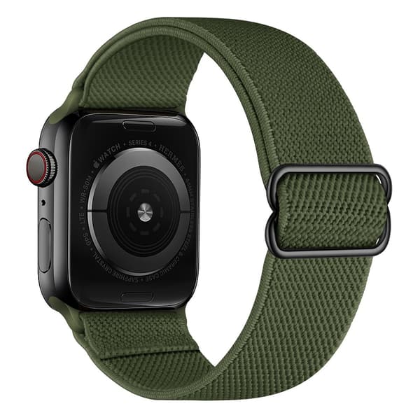 Elastisk nylonrem Apple Watch Series 11 46mm Grøn