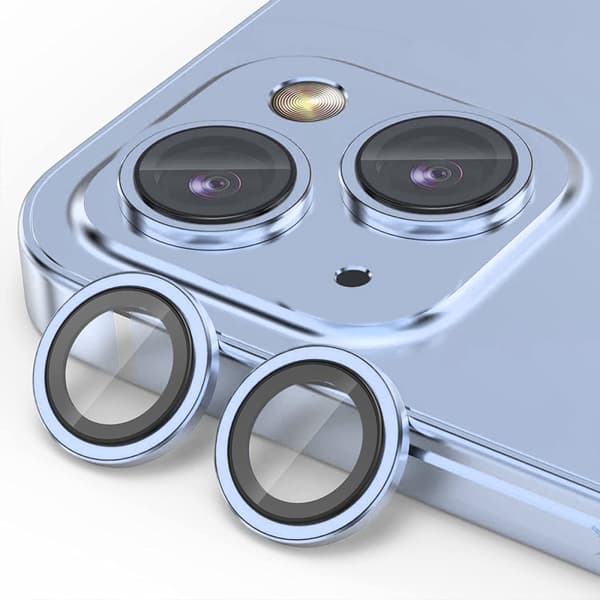 Hat Prince Linsskydd Hærdet Glas iPhone 15/15 Plus Blå