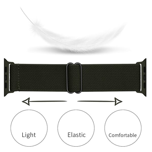 Elastiskt Nylonarmband Apple Watch 41mm Series 9 Grön