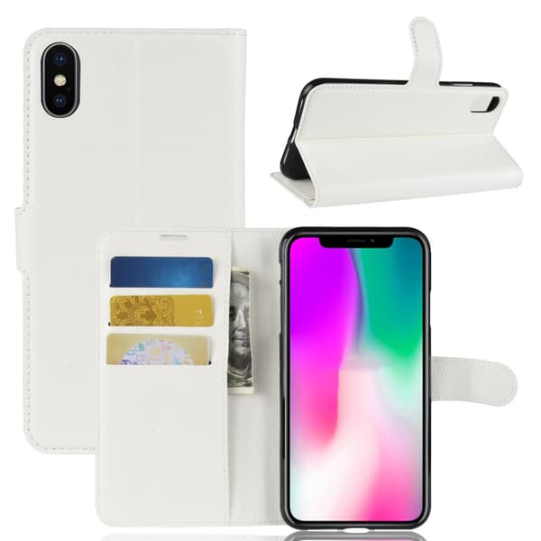 Mobilcover Læder iPhone XR Hvid