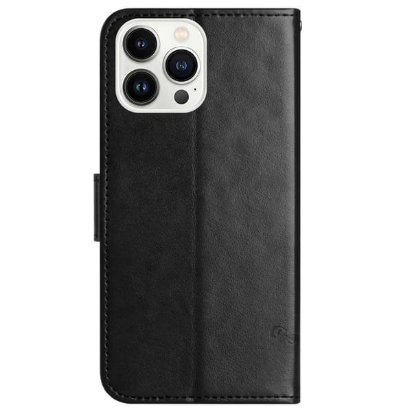 Läderfodral Fjärilar iPhone 15 Pro Max Svart