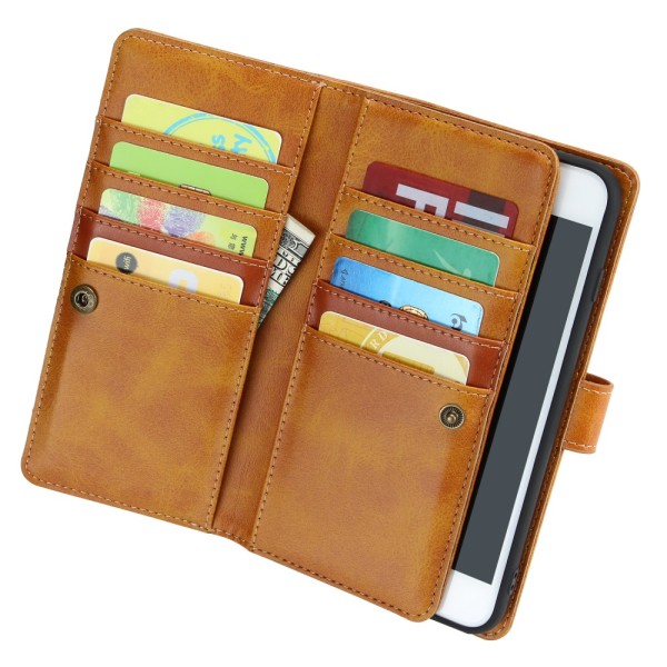 Plånboksfodral Läder Multi-Slot iPhone 7/8/SE Cognac