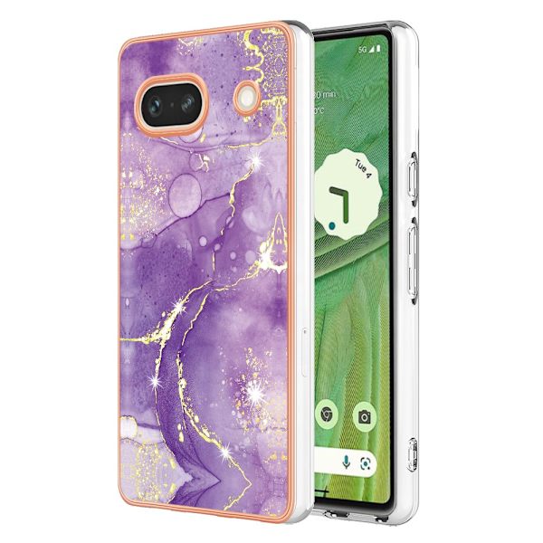 TPU Skal Google Pixel 7a Lila Marmor