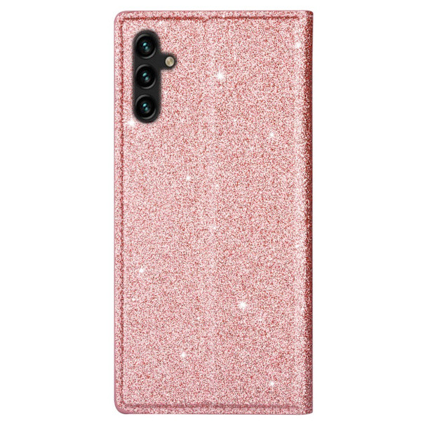 Glitter-lompakkokotelo Samsung Galaxy A15 - ruusukulta