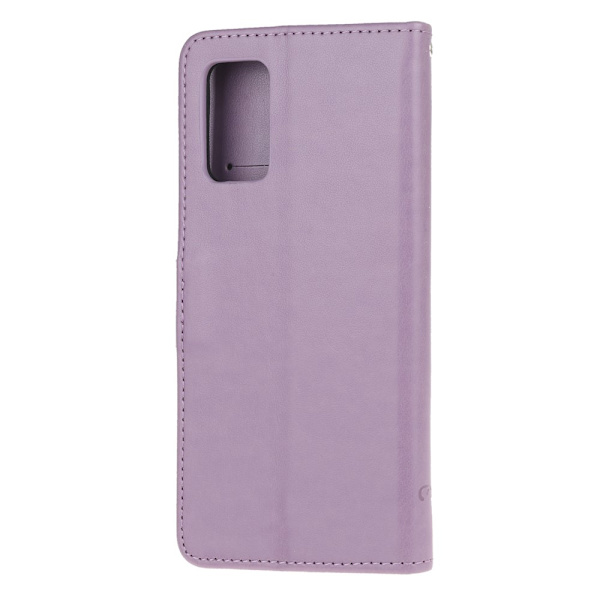 Perhoskuvioinen nahkakotelo Samsung Galaxy S20 - Lila