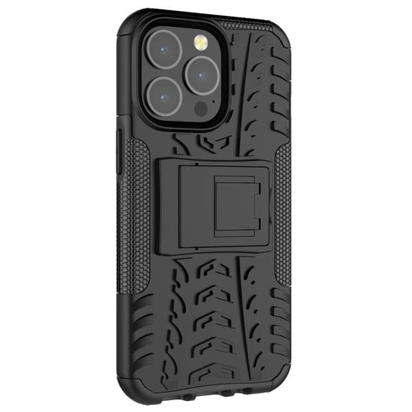 Hybridskal Med Stativ iPhone 13 Pro Sort