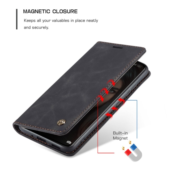 CaseMe Slim Wallet Case Xiaomi 12 Pro Black