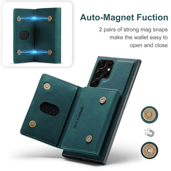 DG.MING 2 in 1 magneettinen korttipaikkakotelo Samsung Galaxy S24 Ultra