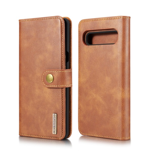 DG.MING 2-in-1 Magnet Wallet Samsung Galaxy S10 Cognac