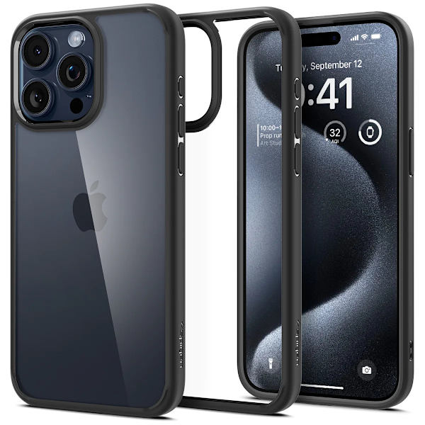 Spigen iPhone 15 Pro Max Case Ultra Hybrid Matte Black