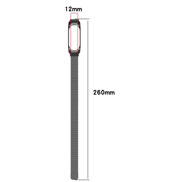 Milanese Loop Rem til Xiaomi Mi Band 7 Roséguld