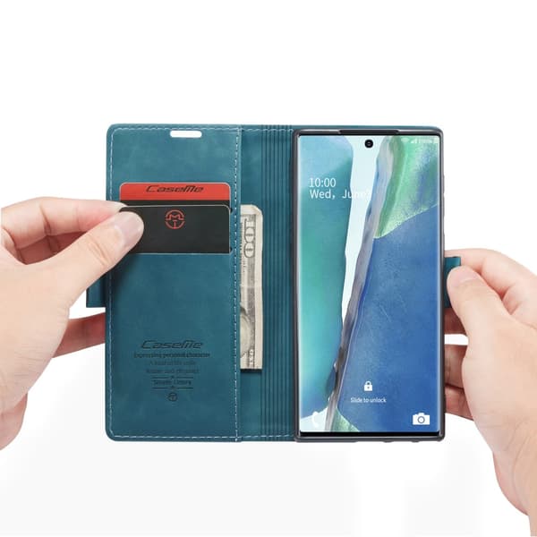 CaseMe Slim Pungetui Galaxy Note 20 Ultra Blå