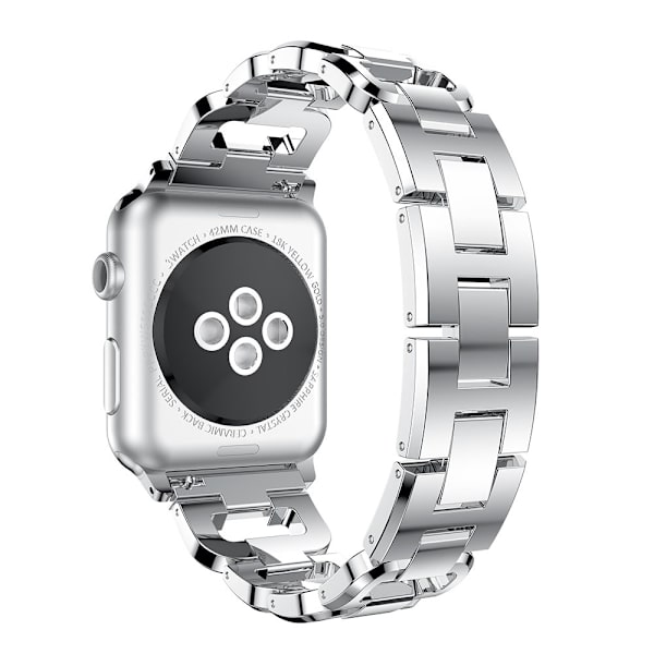 Rhinestone-metallrem för Apple Watch 38/40/41 mm Silver