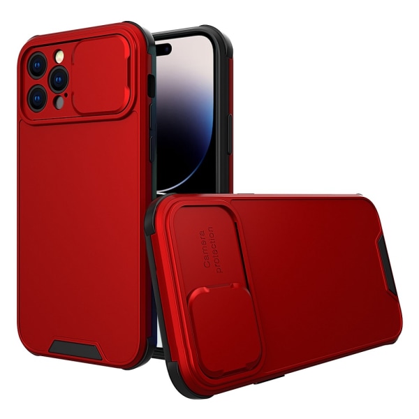 iPhone 14 Skal Kameraskydd Röd