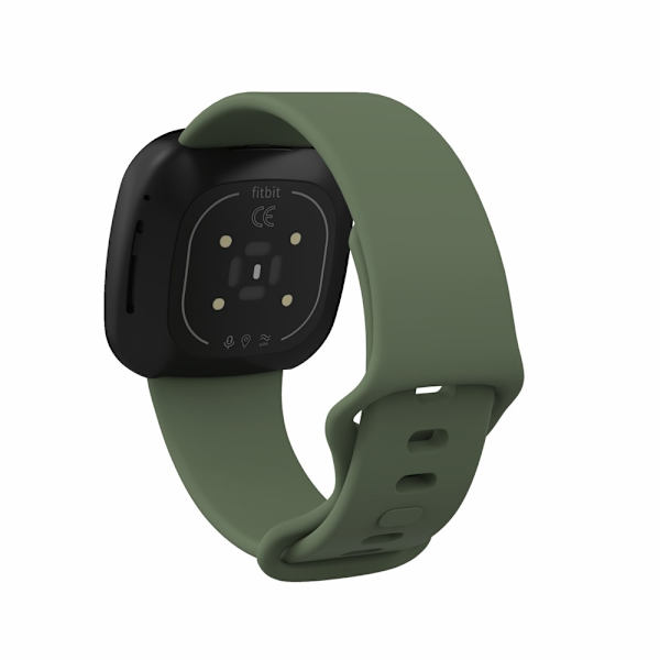 Silikonarmbånd Fitbit Versa 3/Sense Mørkegrøn
