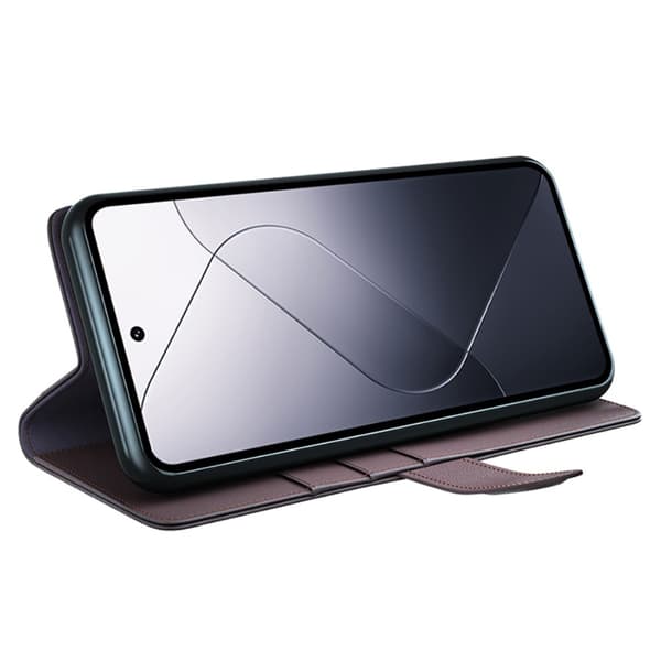 Äkta Läderfodral Xiaomi 14 Brun