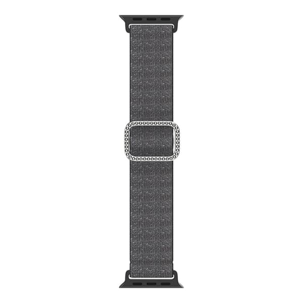Elastiskt Nylonarmband Apple Watch 41mm Series 9 Glitter Svart