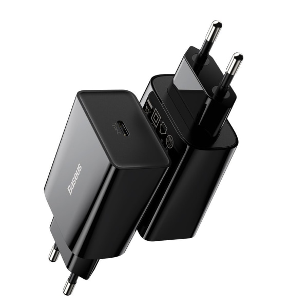 Baseus Supersnabb Mini-oplader 20W Sort