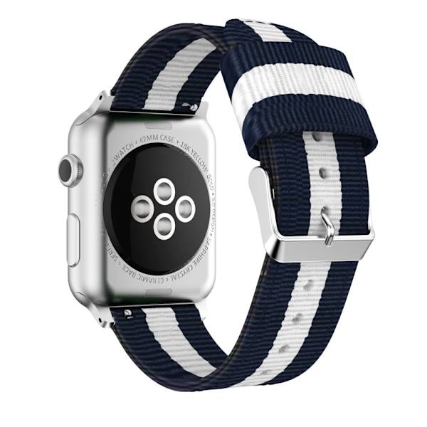 Nylonarmband Apple Watch 41mm Series 9 mm Blå/Vit