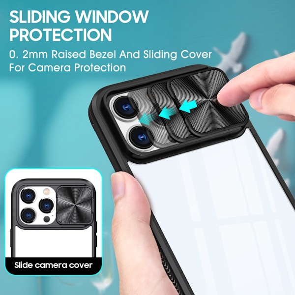 Edge Cover Kamerabeskyttelse iPhone 16 Pro Sort